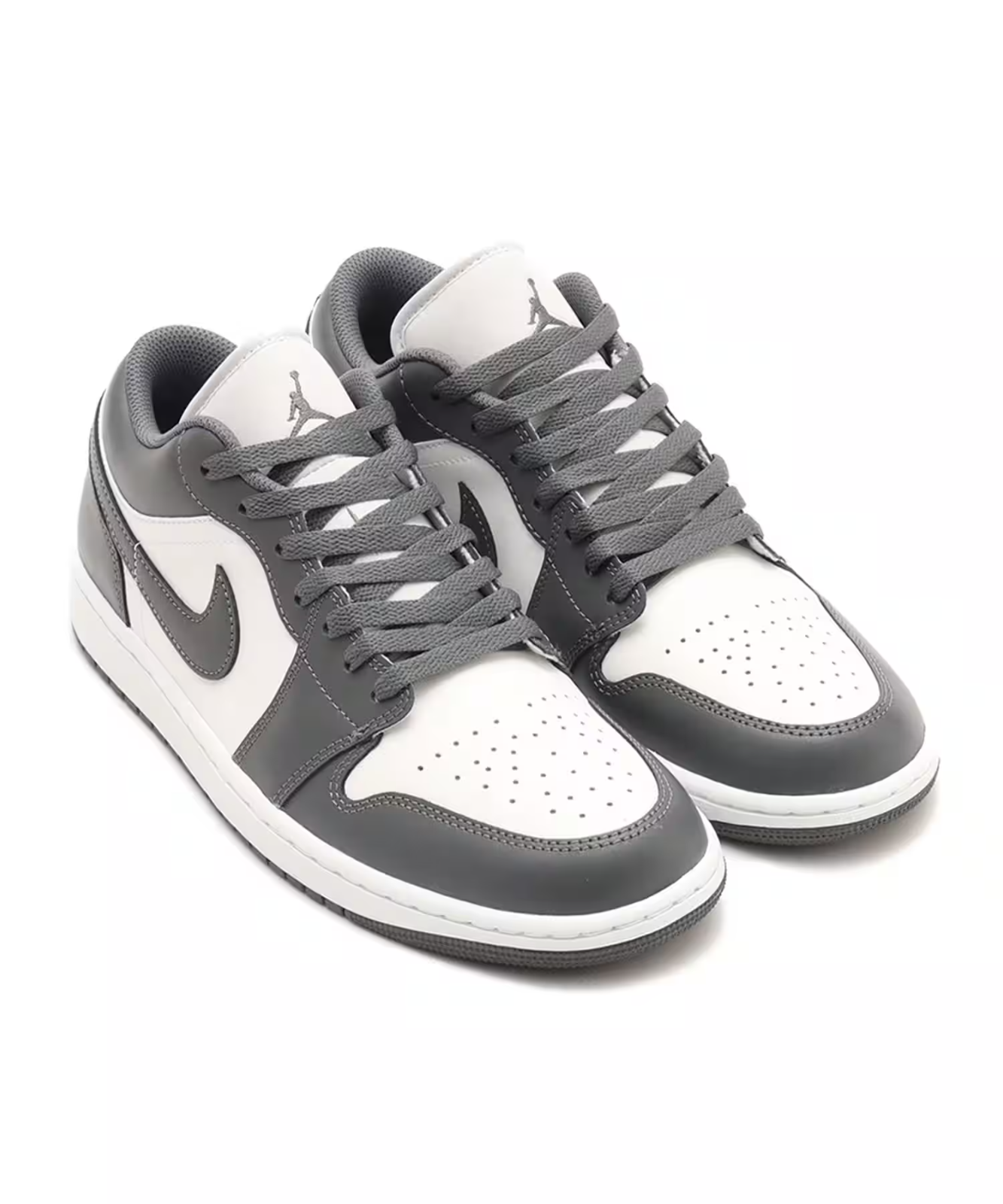 553558-044 Nike Air Jordan 1 Low Classic Grey White (Men's