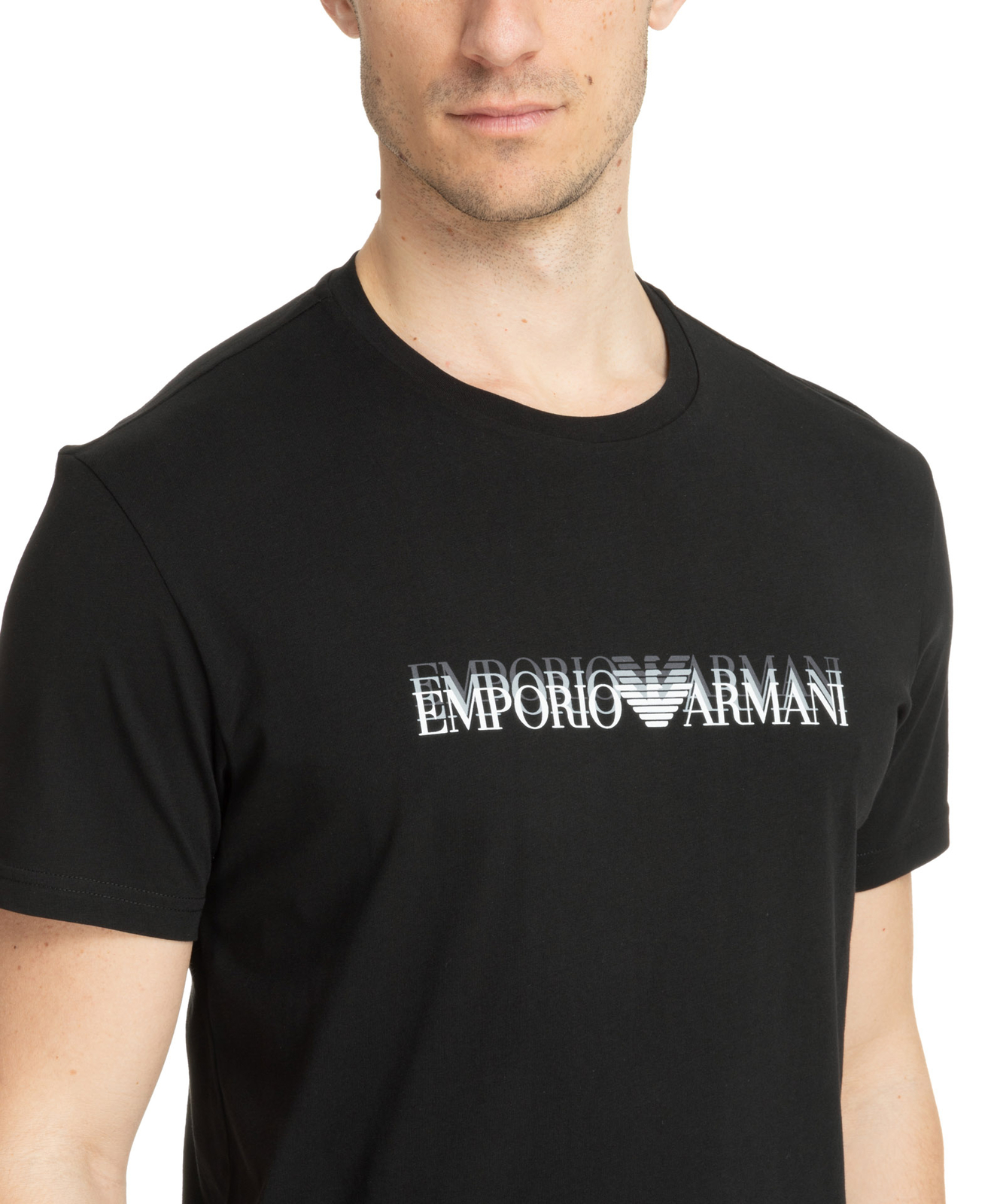 Emporio Armani t-shirt men EM000574AF12349FC113 Black Print
