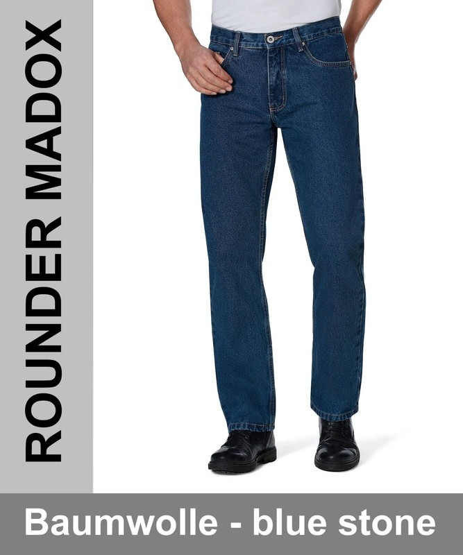 Rounder Madox / 100% Baumwolle / Blue Stone / 5- Pocket / Herren Jeans Hose