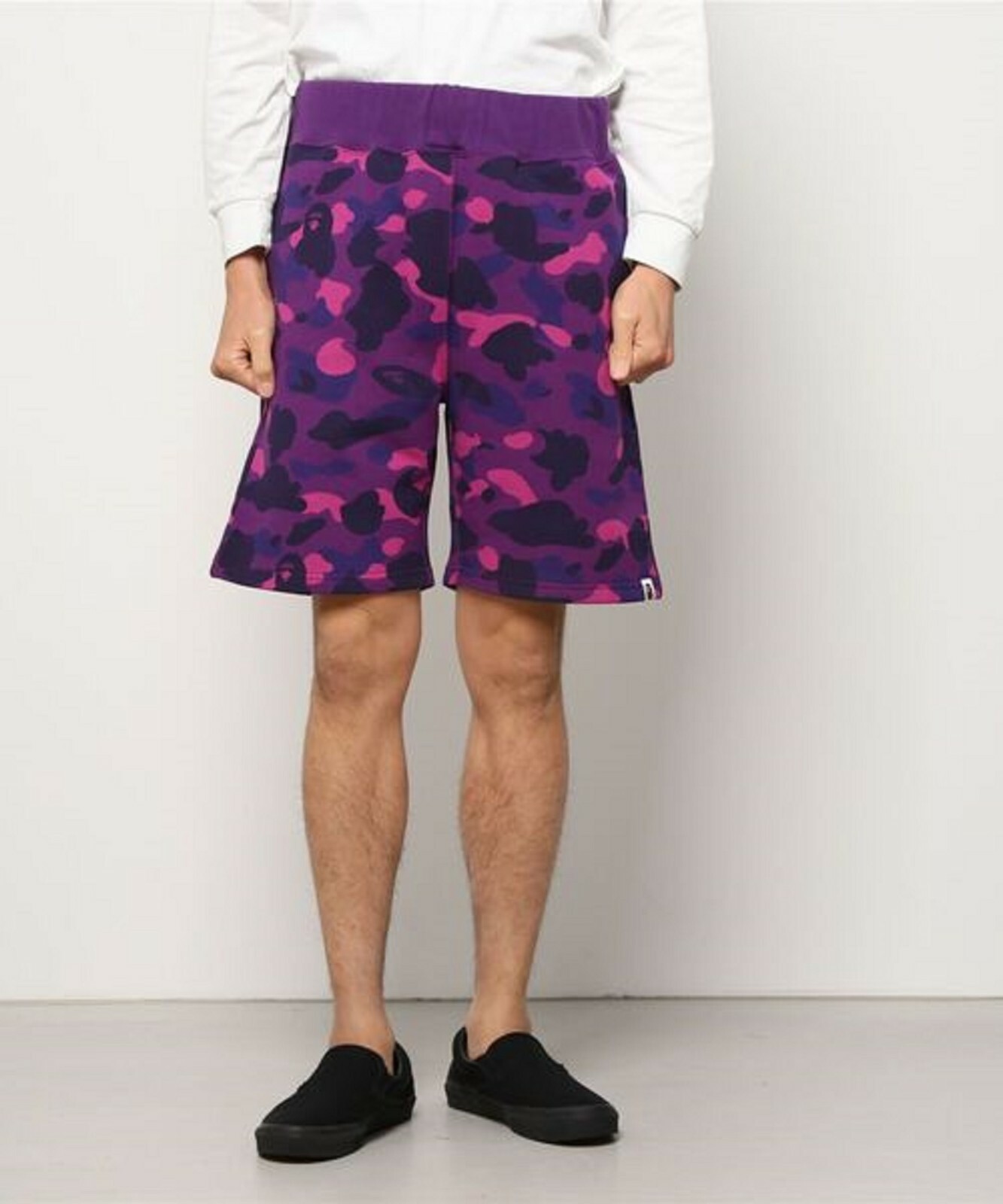 Pre-owned A Bathing Ape Men's -online Exclusive- Color Camo Sweat Shorts 1h75153002 Z In Navy