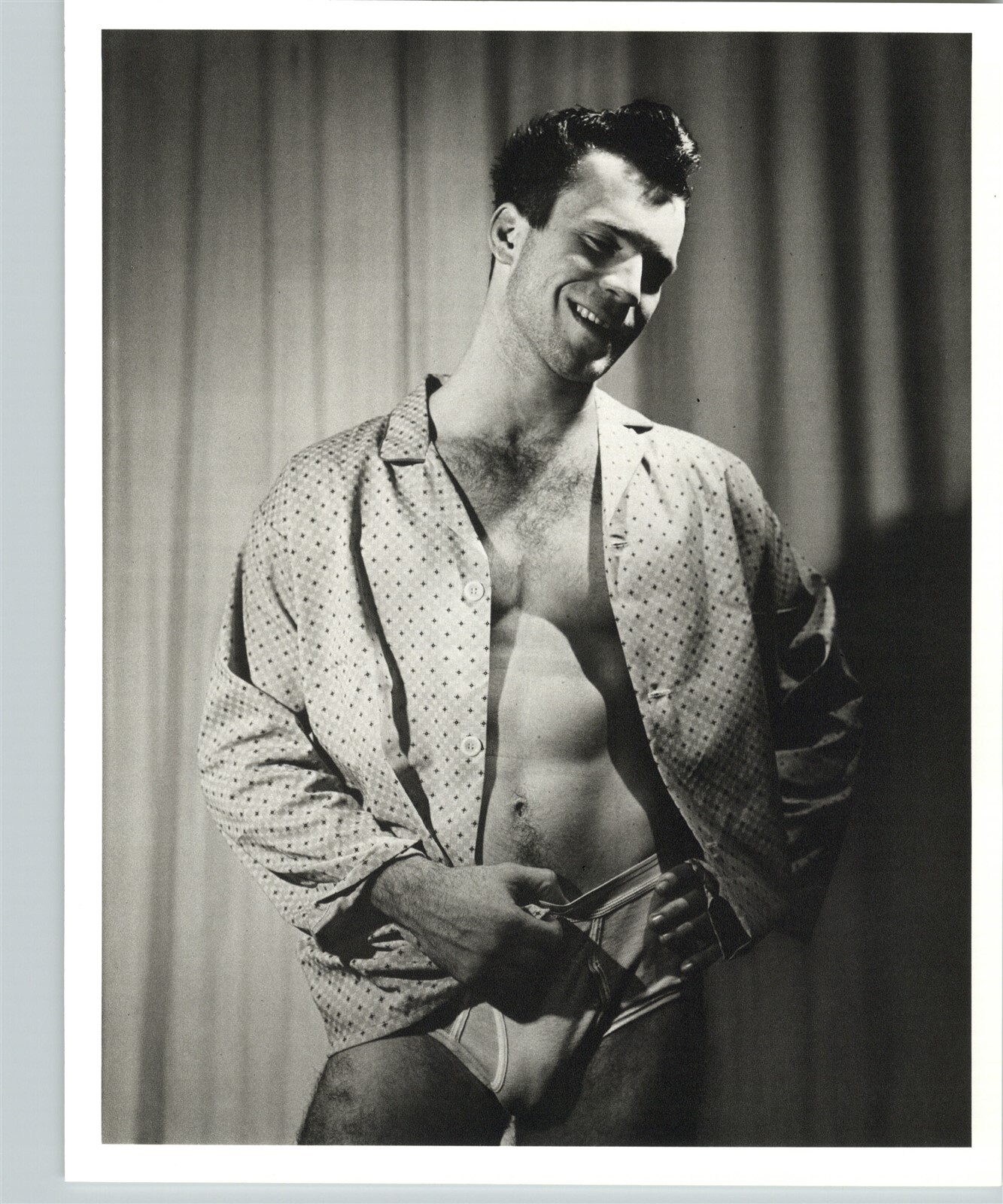 1986 1988 Original Bruce Weber Male Model White Briefs Smile