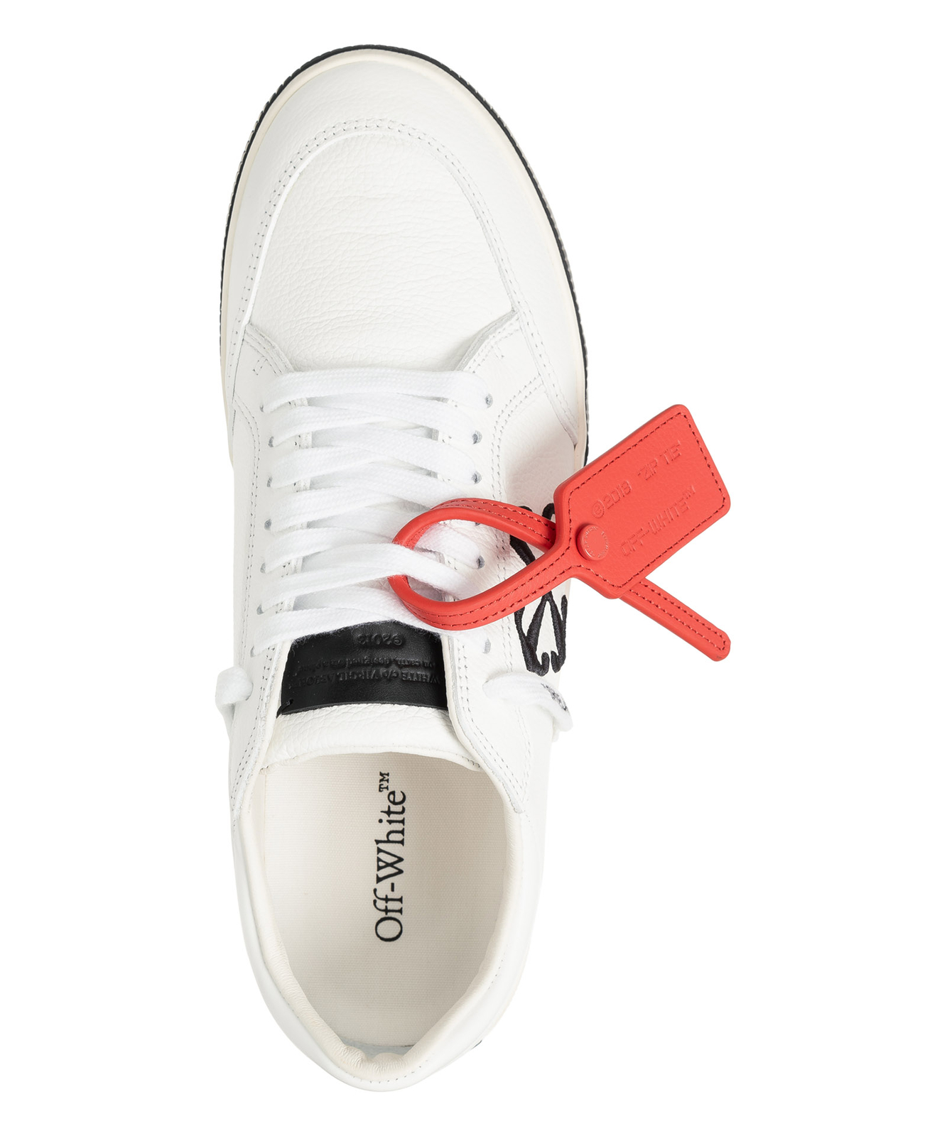 Pre-owned Off-white Sneaker Damen Low Vulcanized Owia288c99lea0010110 Off White Leder In Weiss