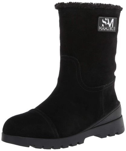 

Женская короткая дубленка из веганской кожи Sam Edelman Kaylie из черной велюровой замши, США 6, Черный