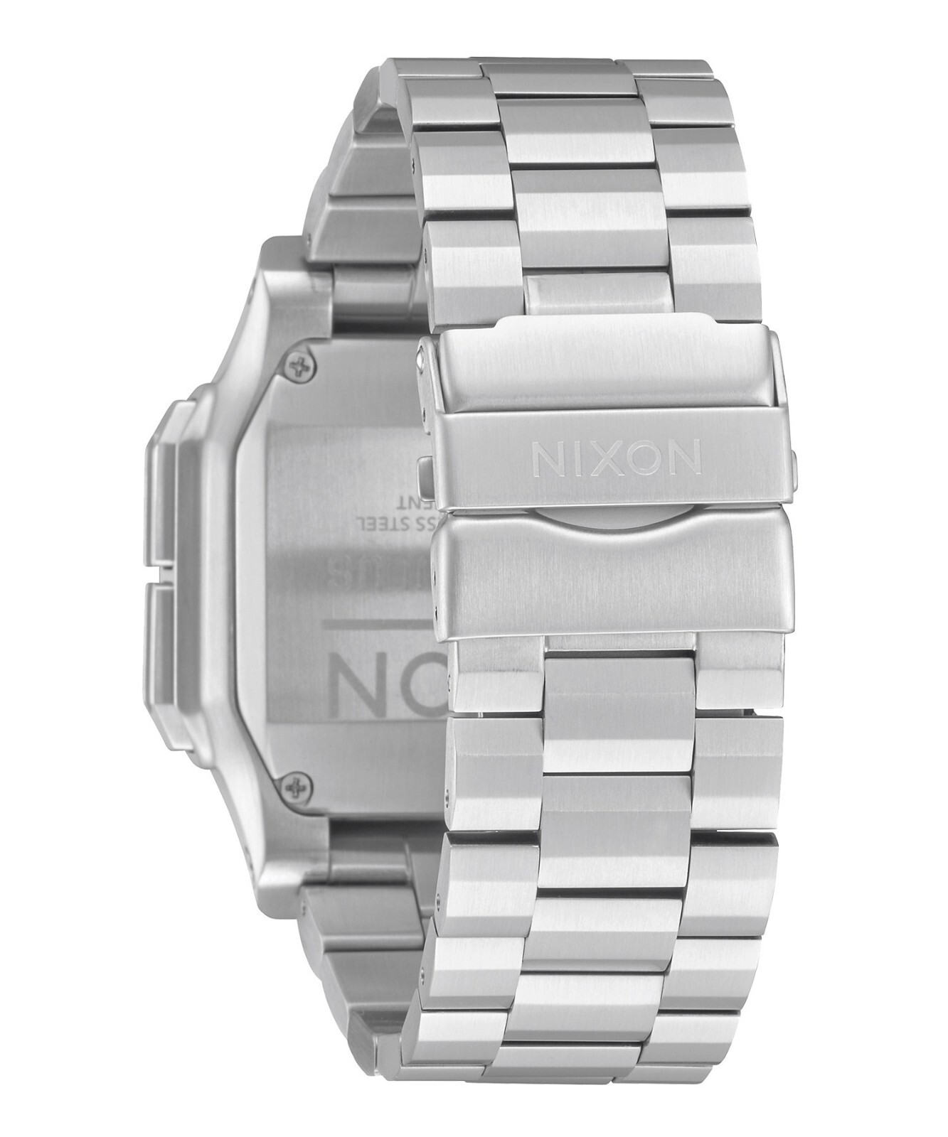 Pre-owned Nixon Regulus Men's Digital Watch Qz Silver Sports Stainless Steel Width 46mm