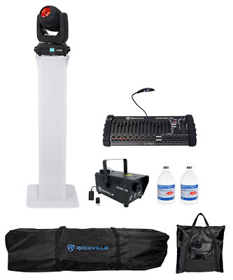Chauvet DJ Intimidator Beam 140SR DMX Moving Head+Light Stand+Controller+Fogger