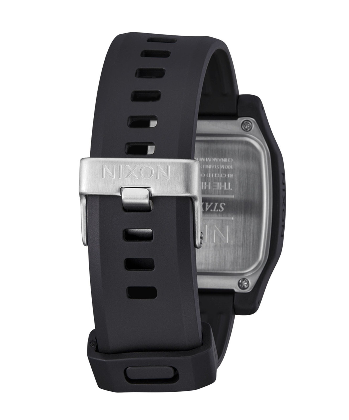 Pre-owned Nixon High Tide Men's Digital Surfing Watch Quartz Silver Resin Silicone Band