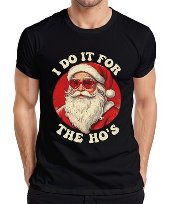 I Do It For The Ho's Weihnachtsmann Herzbrille Weihnachten Herren T-Shirt