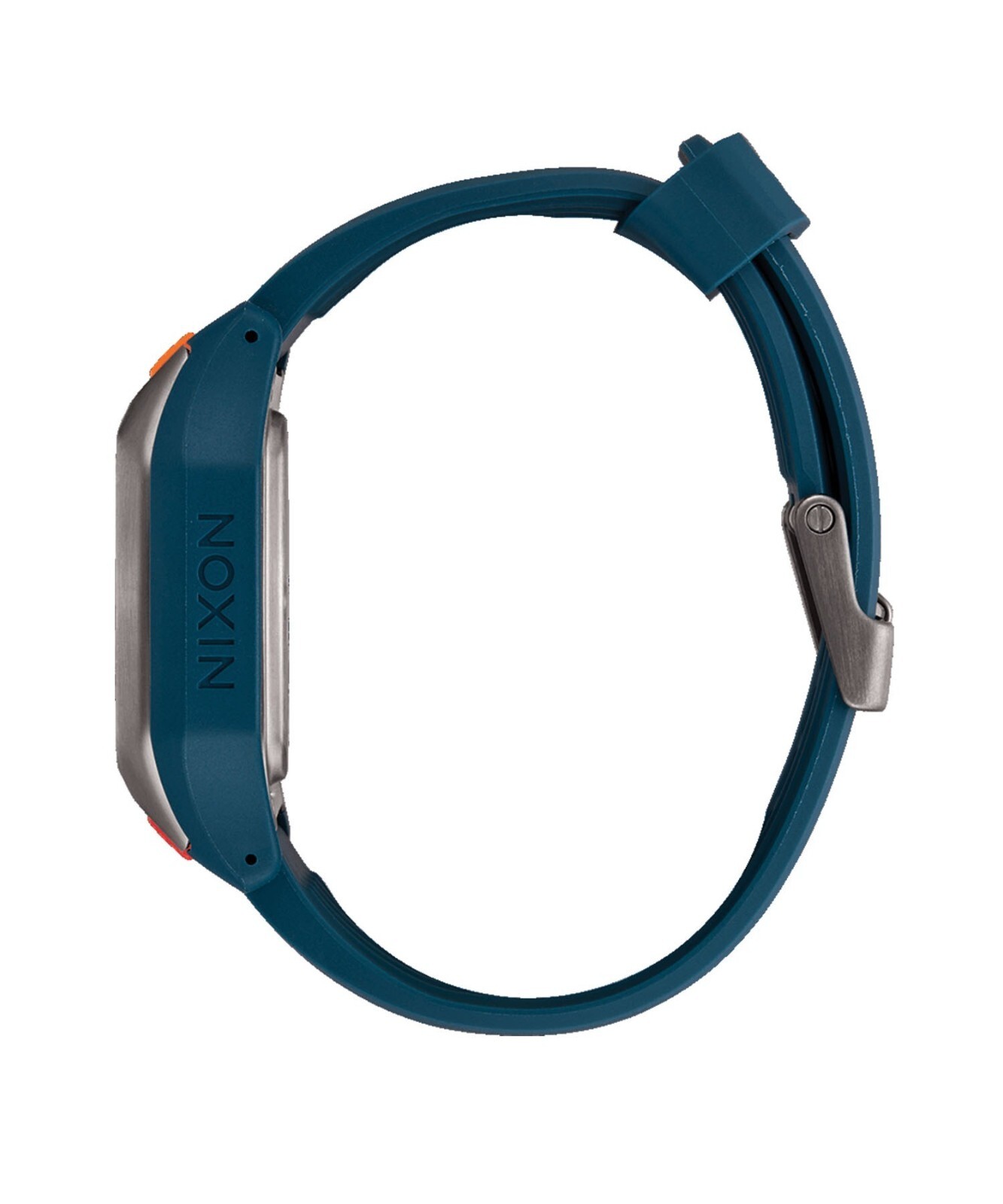 Pre-owned Nixon High Tide Men's Digital Surfing Watch Quartz Blue Resin Silicone Band