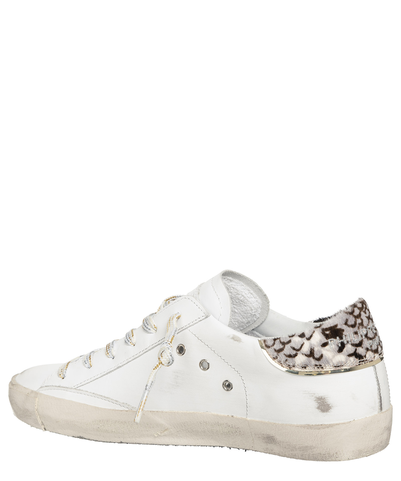 PHILIPPE MODEL PHILIPPE MODEL SNEAKER DAMEN PRSX PRLD-VY09 VEAU PYTHON - BLANC BEIGE LEDER