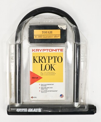 Kryptonite KRYPTO LOK ATB U-Lock 5'' x 9'' Opening New Old Stock NOS