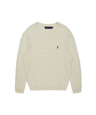 Genuine Polo Ralph Lauren Cable Knit Wool Cotton Sweater -ivory