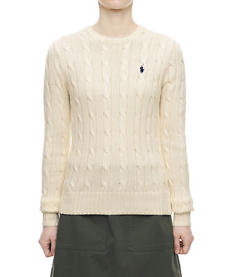 Genuine Polo Ralph Lauren Slim Fit Cable Knit Sweater - Cream