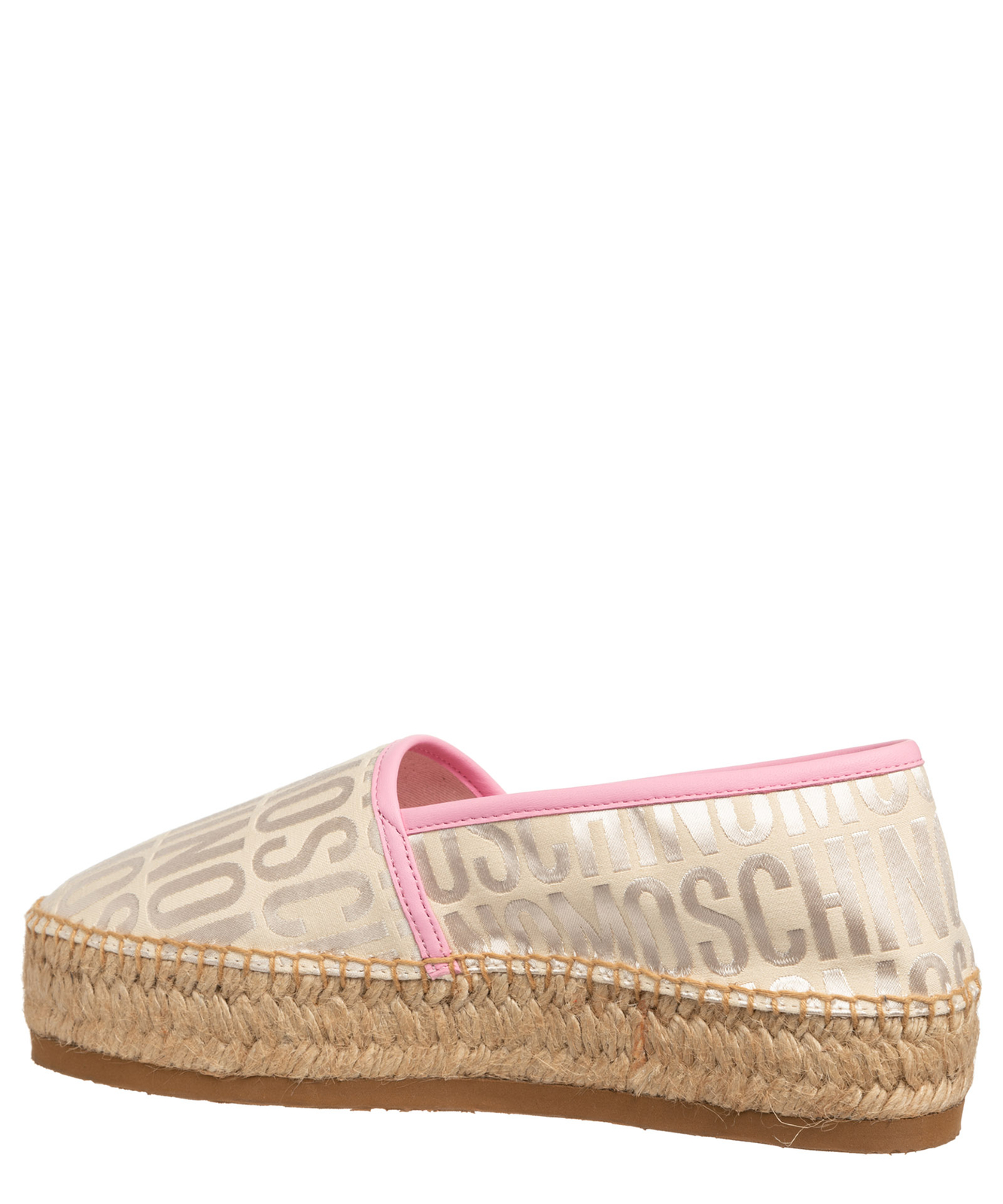 MOSCHINO MOSCHINO ESPADRILLES DAMEN LOGO MN10114G1I10110A ECRU - PINK SCHUHE SLIP ON