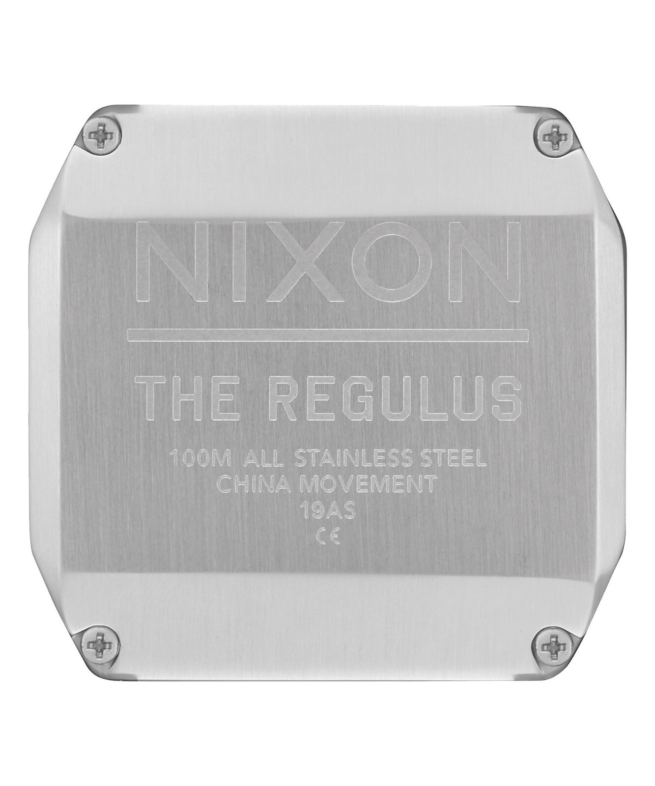 Pre-owned Nixon Regulus Men's Digital Watch Qz Silver Sports Stainless Steel Width 46mm