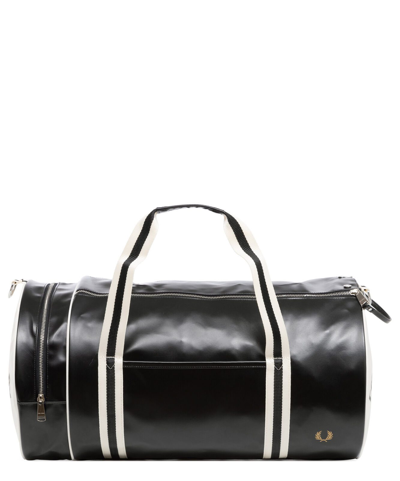 Fred Perry gym bag men barrel L9266-D57 Black - Ecru big Fred Perry gym bag men barrel L9266-D57 Black - Ecru big