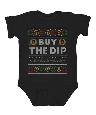 Bitcoin BUY THE DIP - Ugly Christmas Sweater Crypto Weihnachtsgeschenk Unisex Ba
