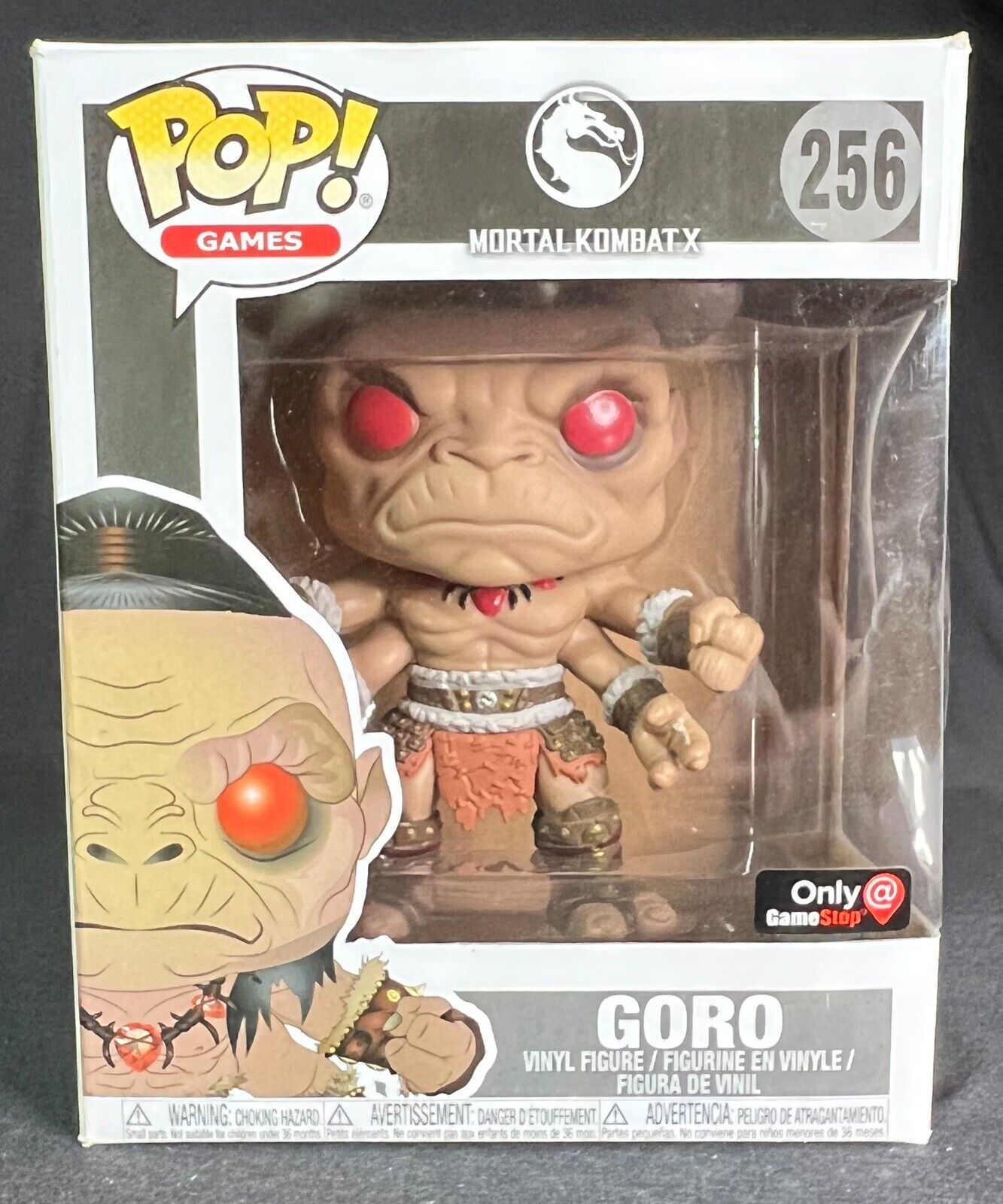 Funko Pop! Games Mortal Kombat X 6 Inch Goro #256 Gamestop Funko Pop! Games Mortal Kombat X 6 Inch Goro #256 Gamestop