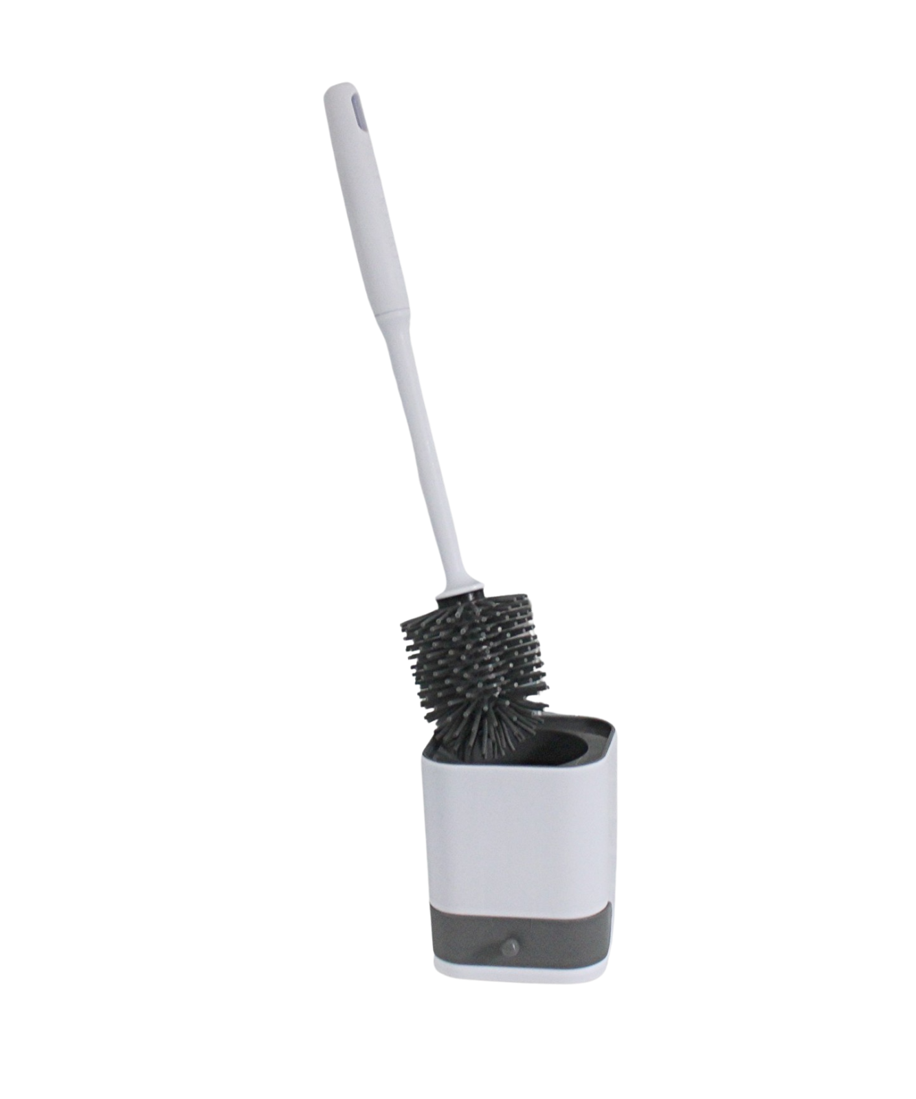 Silicone Bathroom Toilet Brush with Holder Floor Standing or Wall Mounted 