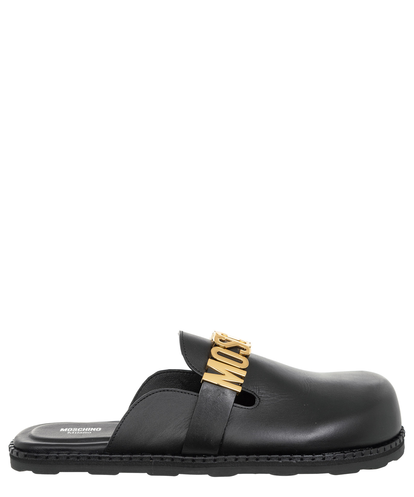 Moschino mules shoes women MA10162G1MMF0000 Black leather