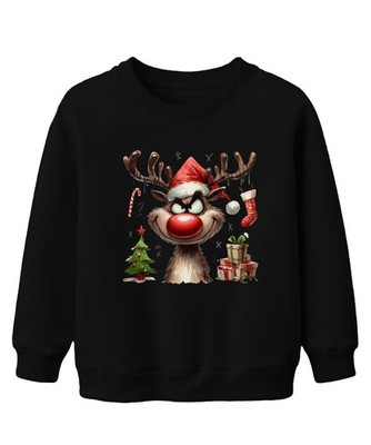 Rentier Reh Elch Rote Nase Rudolf - Weihnachten Xmas Christmas Unisex Kinder Pul