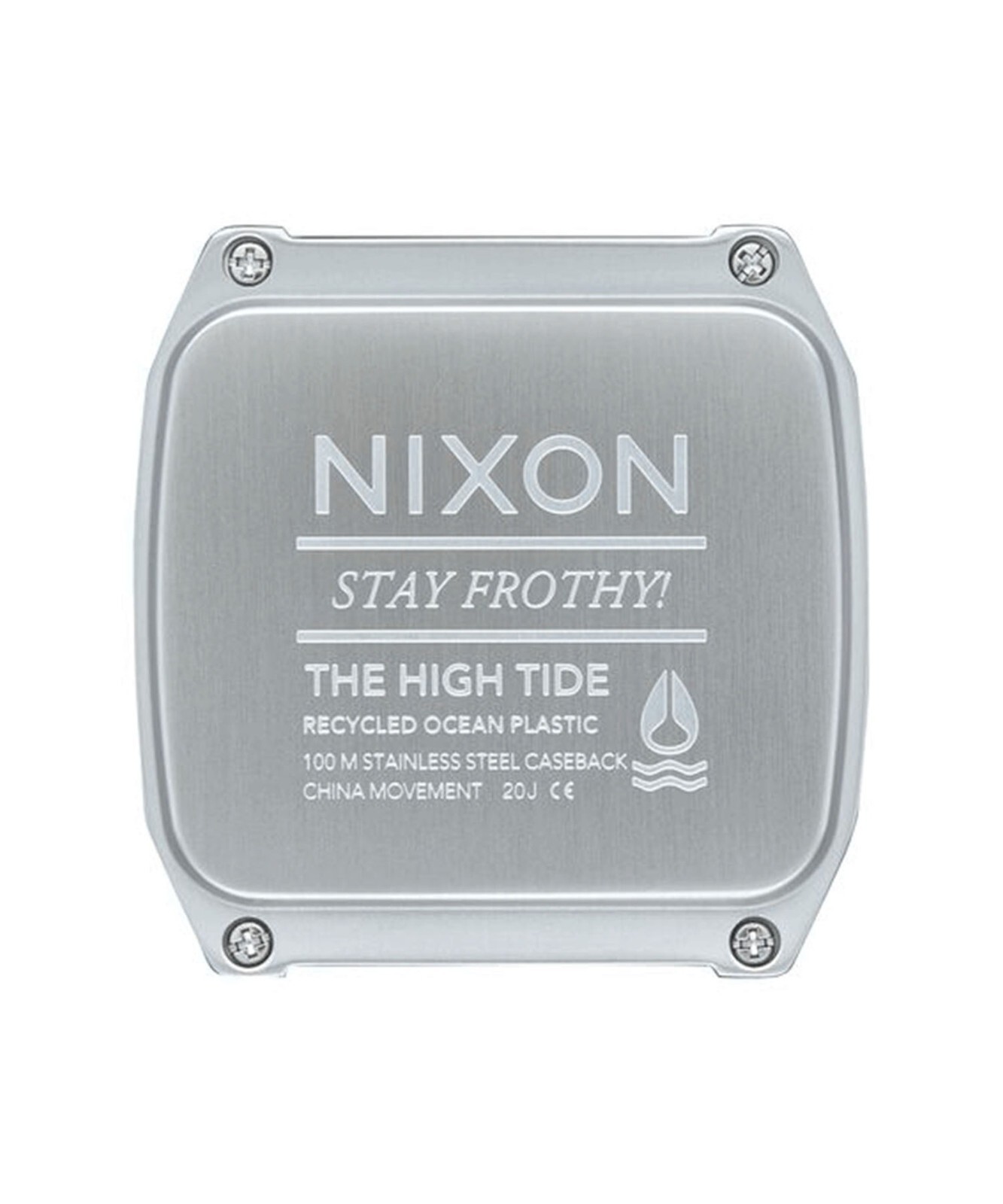 Pre-owned Nixon High Tide Men's Digital Surfing Watch Quartz Silver Resin Silicone Band
