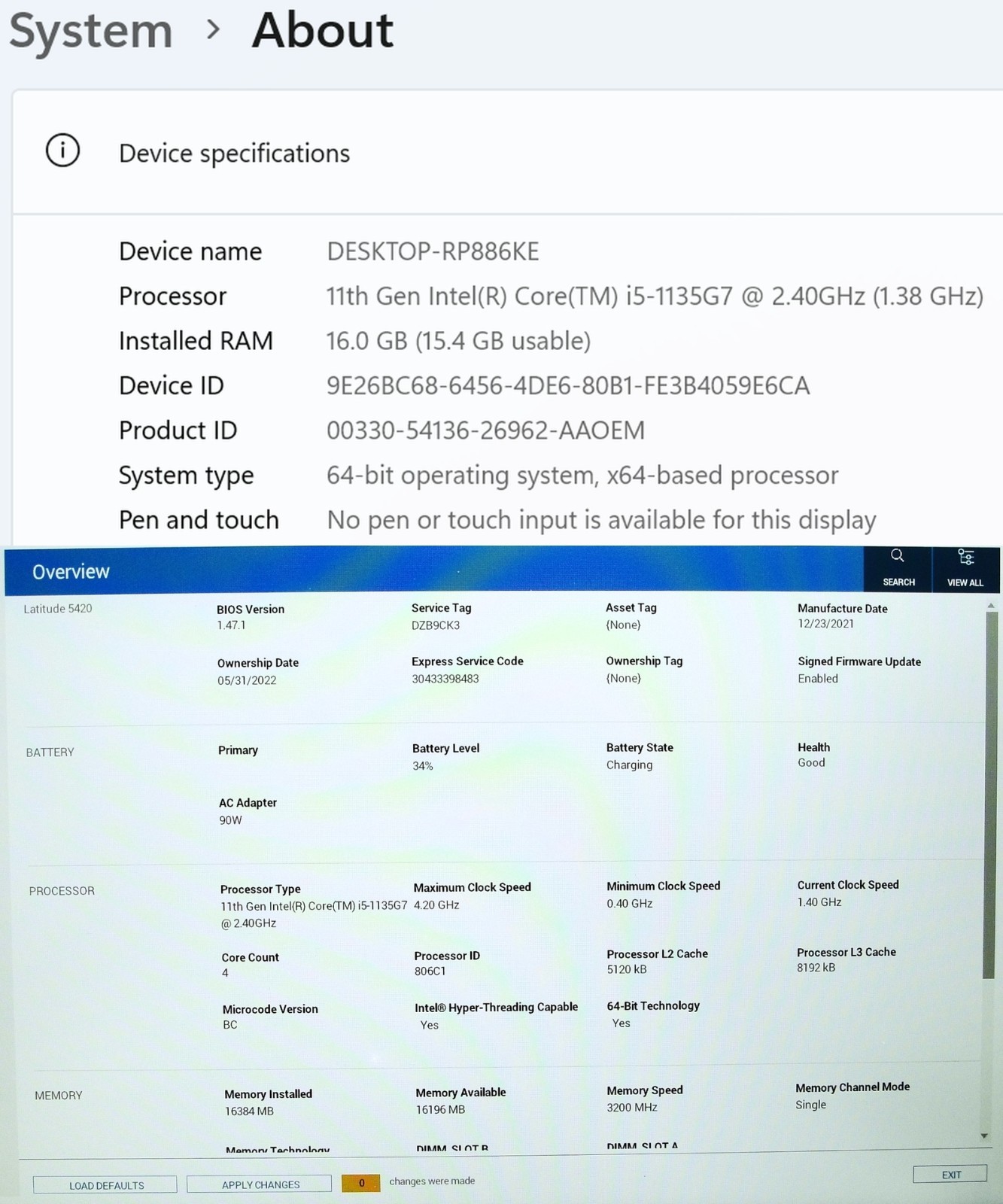 Dell Latitude 5420 14" FHD i5-1135G7 16GB 256GB SSD Win 11 Pro+100W Dell Charger - Thumbnail 17