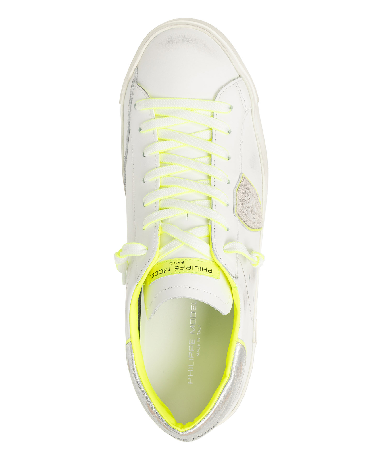 スニーカー PHILIPPE MODEL PARIS PRSX LOW MAN SNEAKERS (PRLU VN06 VN06) Philippe Model sneakers men prsx PRLU-VN06 Blanc - Jaune