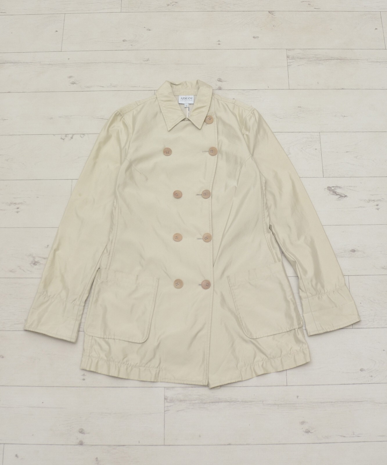 Vintage Rare Armani Collezioni Trench Rain Coat Jacket Waterproof 