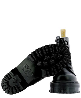Pre-owned Dr. Martens Jadon Ii Mono Vegan Platform Boots In Nero