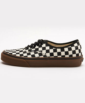 Vans Authentic - Checkerboard Black White Gum VN0004MKIBB1 Обувь Кроссовки