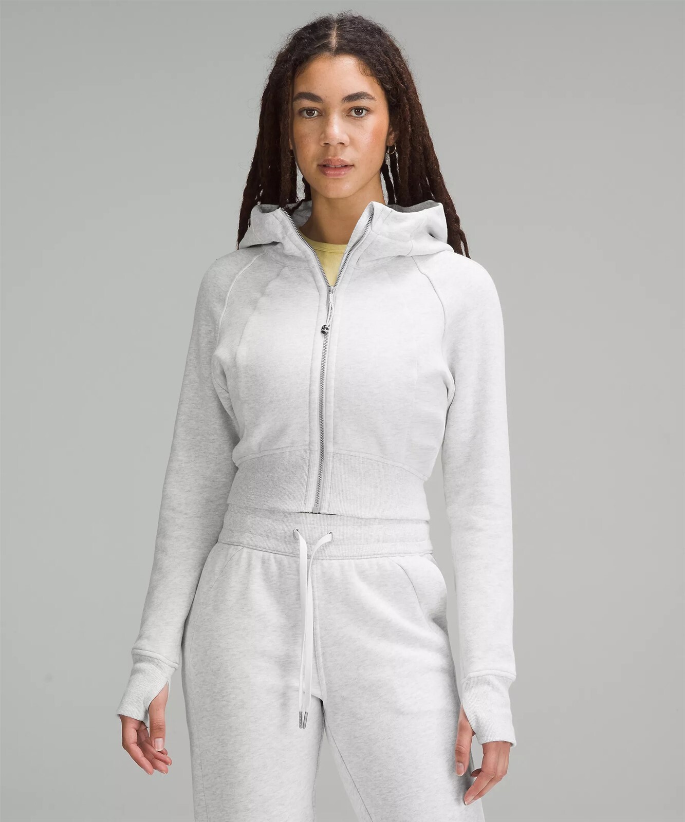 NEW LULULEMON Scuba Full Zip Cropped Hoodie 2 Heathered Core NEW LULULEMON Scuba Full Zip Cropped Hoodie 2 Heathered Core