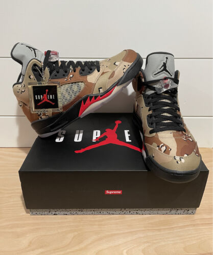 SUPREME X NIKE AIR JORDAN RETRO 5 DESERT CAMO DEADSTOCK SUPREME X NIKE AIR JORDAN RETRO 5 DESERT CAMO DEADSTOCK