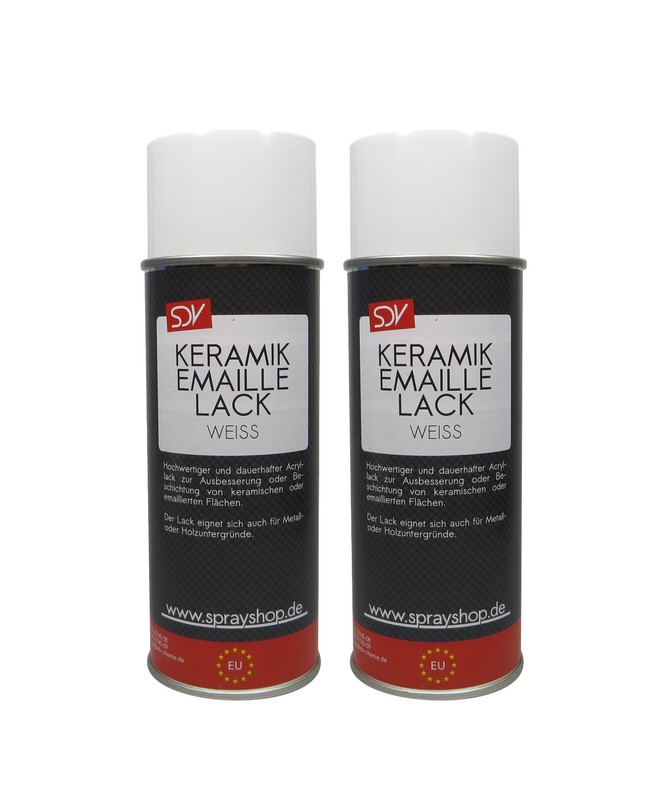 Keramik Emaille 2x 400ml Badewannen Farbe Email Reparatur Lack Weiss WeiÃ Wc