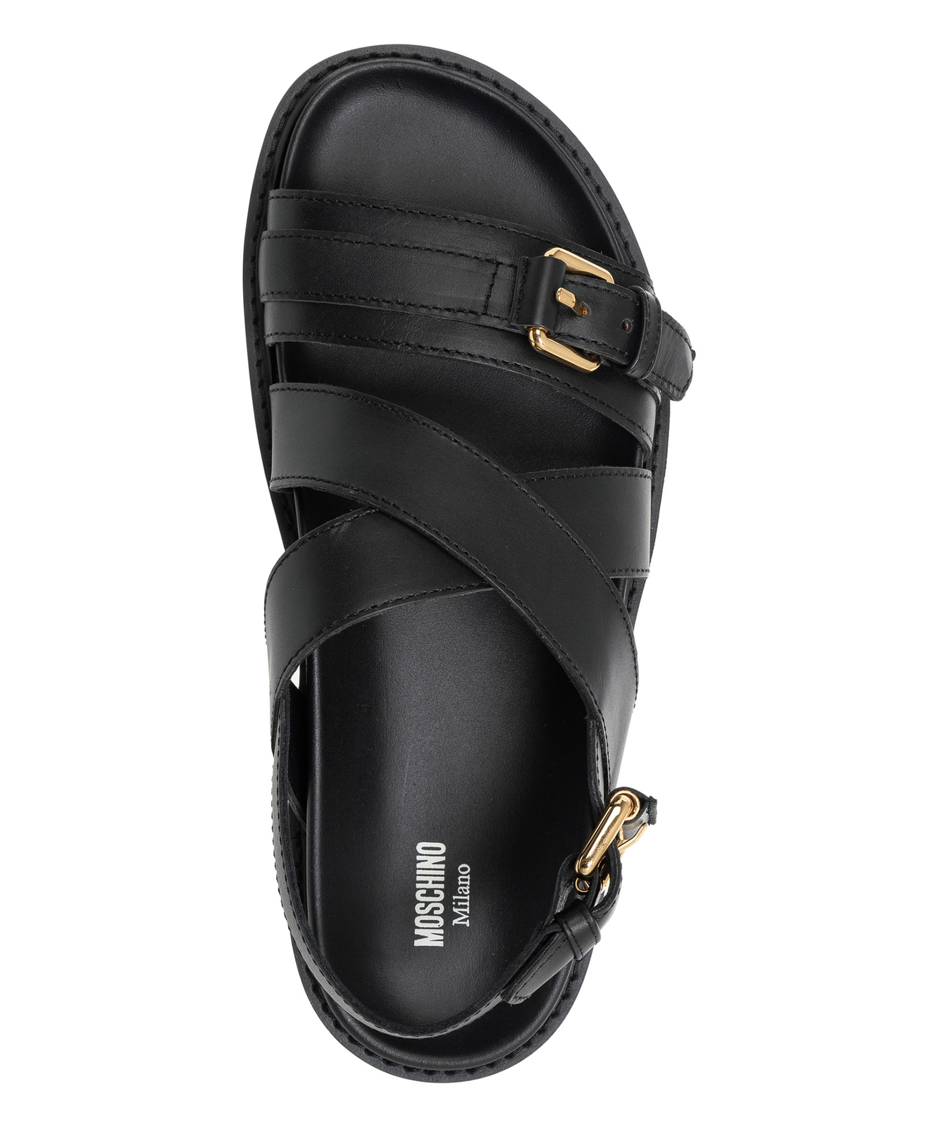 サンダル MOSCHINO Men Sandals MB10162G0M GA0000 BLACK Moschino Sandalen herren MB10162G0MGA0000 Black Schwarz