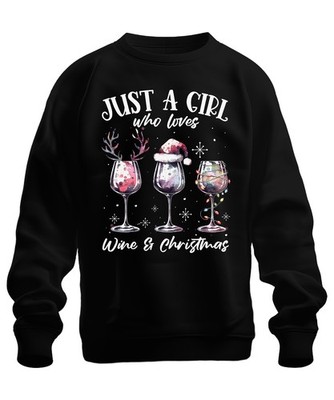 Just a girl who loves wine and christmas Weintrinker - Weihnachten Weihnachtsges