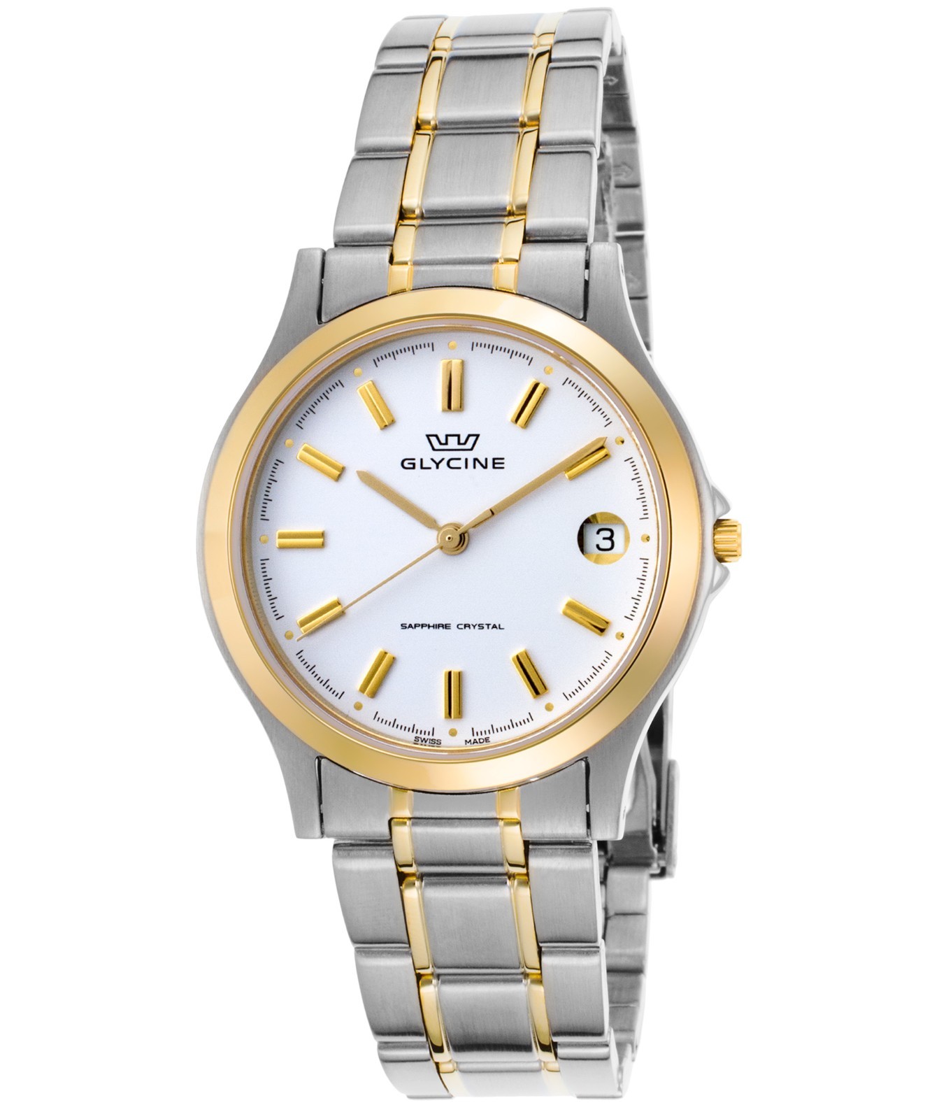 Glycine Vintage Men's Stainless Steel Swiss Quartz Watch Glycine Vintage Men's Stainless Steel Swiss Quartz Watch