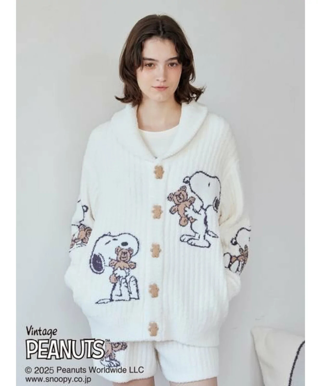 gelato pique × SNOOPY gelato pique × PEANUTS SNOOPY×BEAR Jacquard One-piece dress