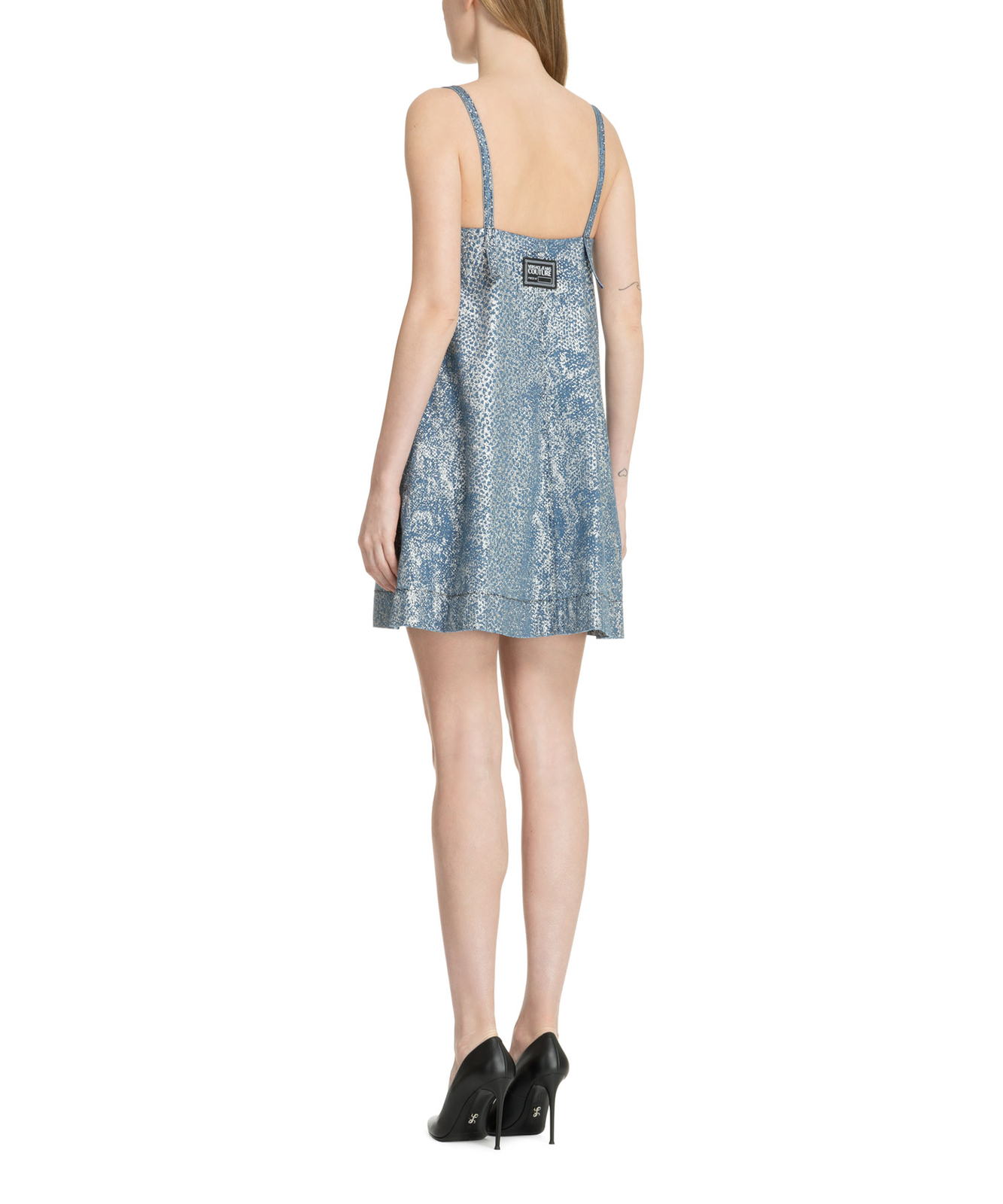 ワンピース VERSACE JEANS COUTURE Woman Dress Blue 76HAO954DS013 904 Versace Jeans Couture mini dress women E76HAO954