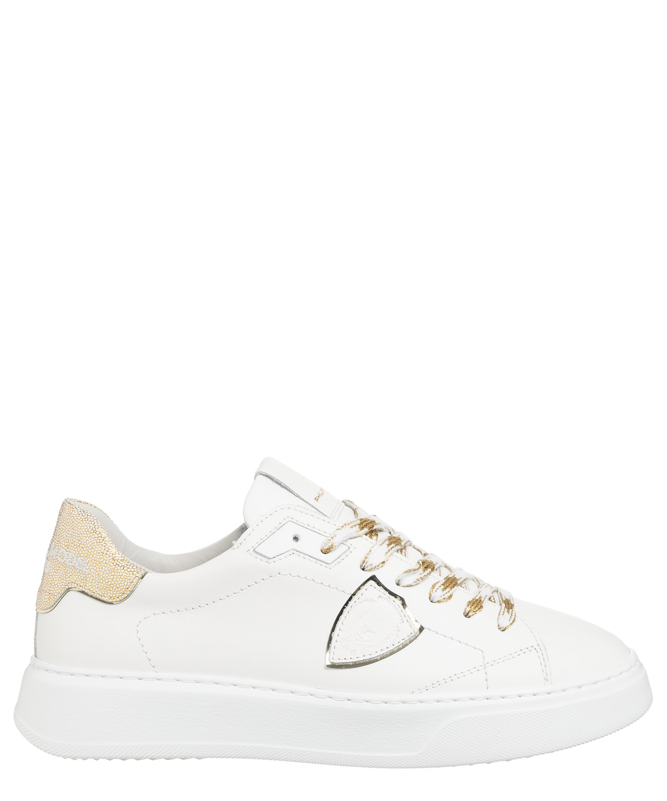 スニーカー PHILIPPE MODEL PARIS BTLD VG12 Sneakers temple leather Woman Sneakers Philippe Model Temple Leather White Spoiler