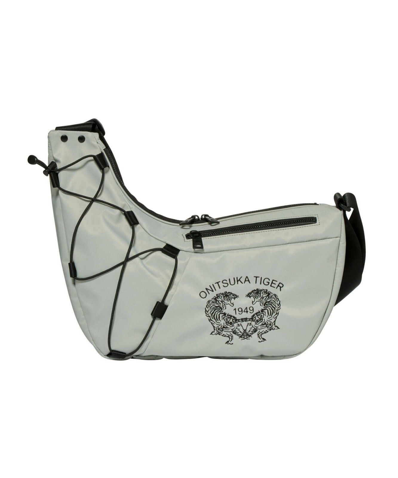 Onitsuka Tiger MESSENGER BAG Light grey Asymmetrical design Onitsuka Tiger MESSENGER BAG Light grey Asymmetrical design