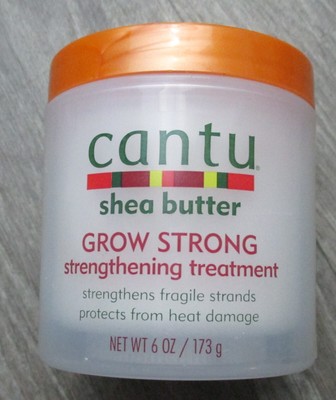 Cantu Shea Butter Grow Strong Strengthening Treatment 6 oz Protects from Heat