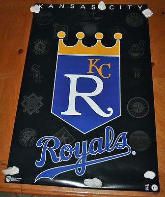VINTAGE KANSAS CITY ROYALS LOGO POSTER 1994 NEW VERY RARE ONLY 1 LISTED ON EBAY