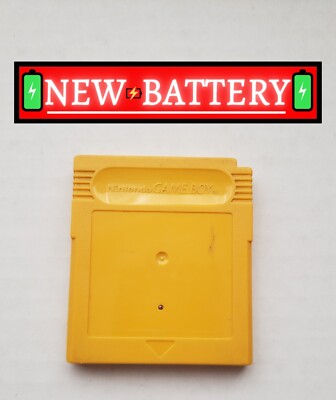 Pokemon Yellow - New BIG Battery - Authentic & Saves