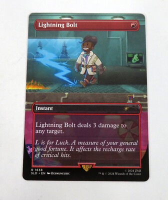 MTG Lightning Bolt 1638 Borderless Fallout Secret Lair