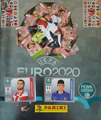 ALBUM PANINI EURO 2020 PEARL EDITION EMPTY+50 STICKERS+14 COCA COLA+2 IMPOSSIBLE