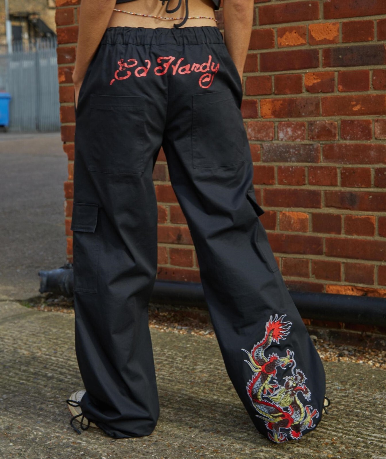 Ed hardy uo exclusive black cargo pants | eBay UK