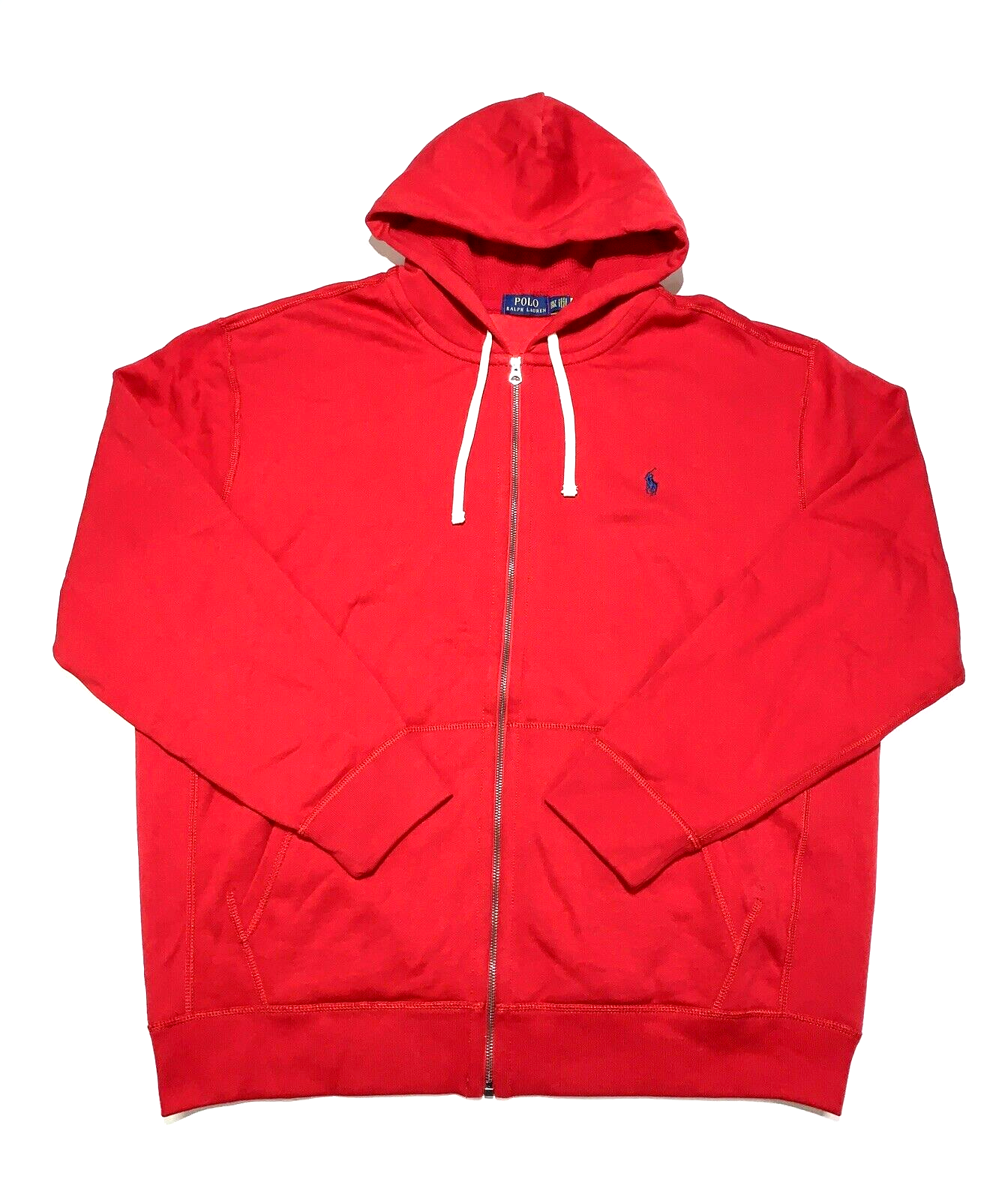 Polo Ralph Lauren Big & Tall Red Full-Zip Hoodie Sweatshirt
