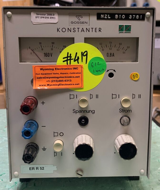 Gossen Konstanter  34k160r.8 Dc Power Supply  160v .8a