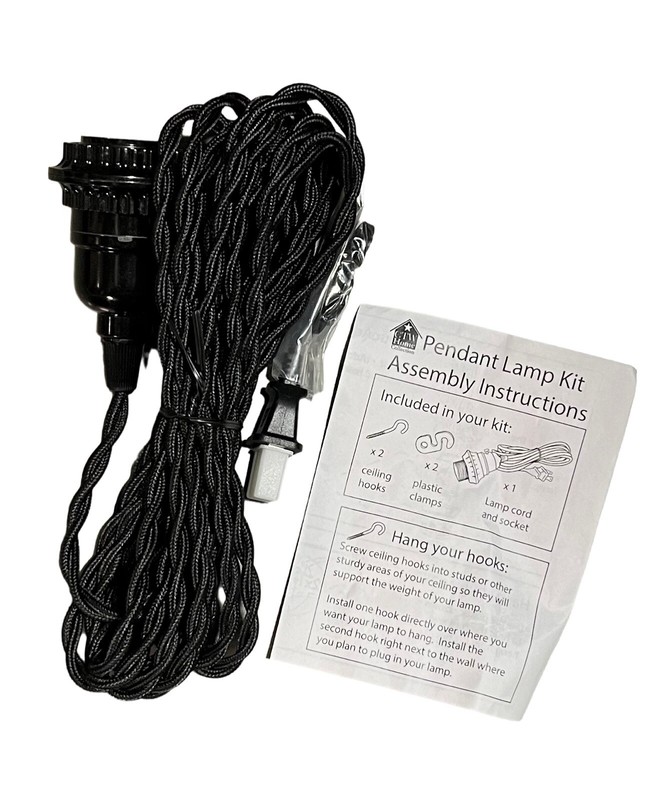 NEW DIY Pendant Light Kit w/ 15' Cloth Cord