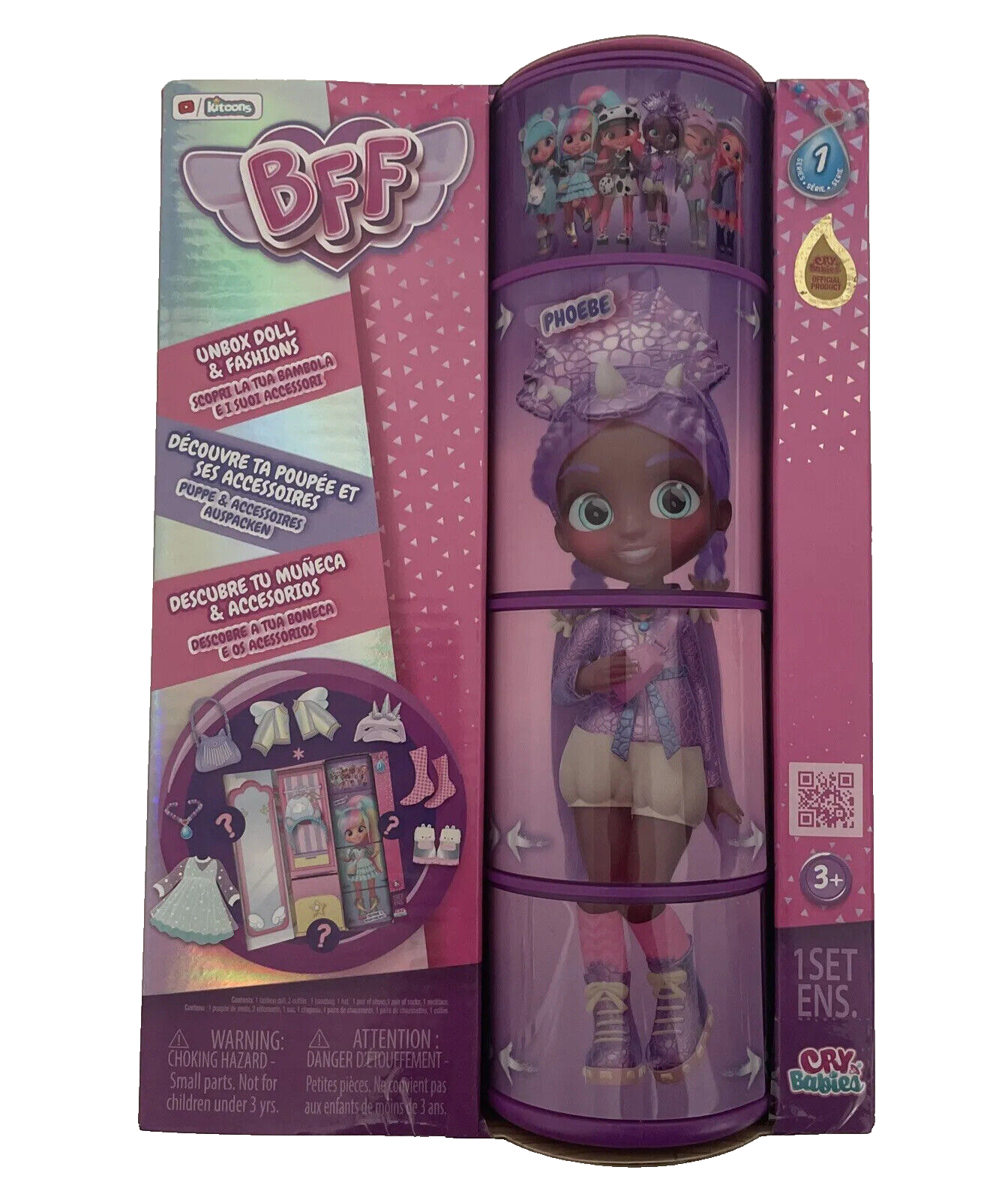 BFF Cry Babies Phoebe Fashion Doll with 9+ Surprises New | eBay